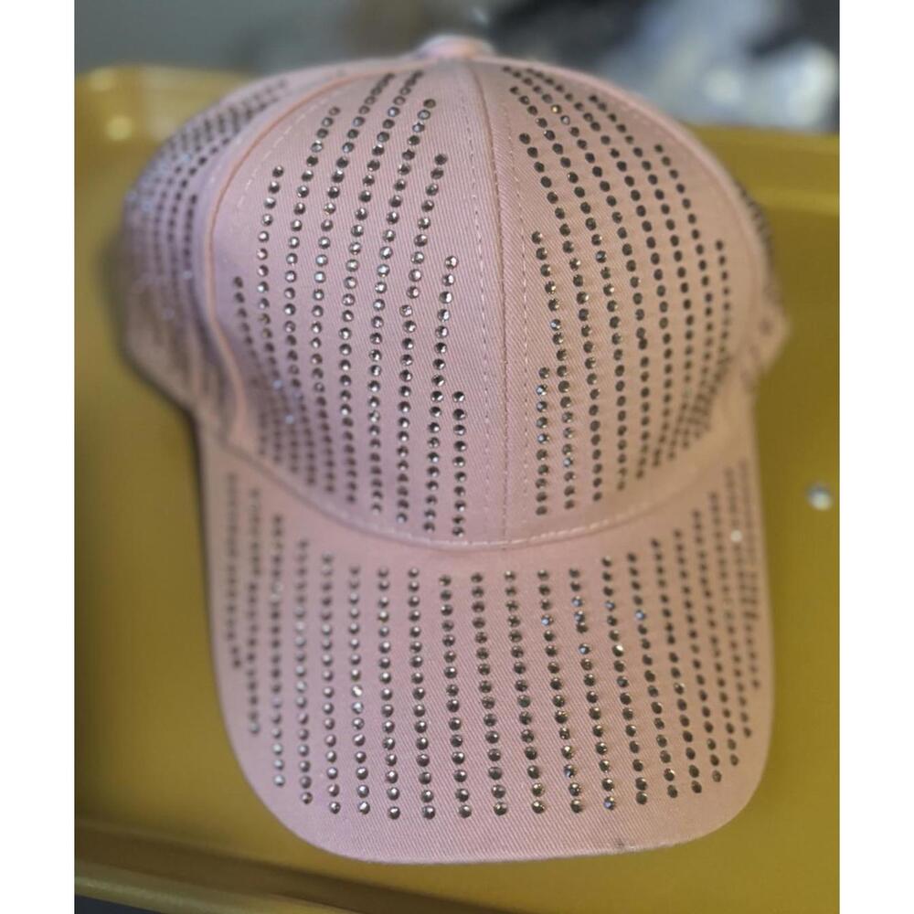 Trucker Light Pink Bling Rhinestone Hat Cap Sexy Bunny Pinup NWT